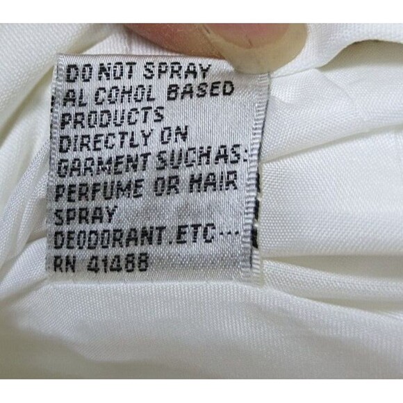 Mac Duggal V-Neck White A-Line Simple Elegant Summer Pockets Wedding Dress SZ 6 - Picture 9 of 13